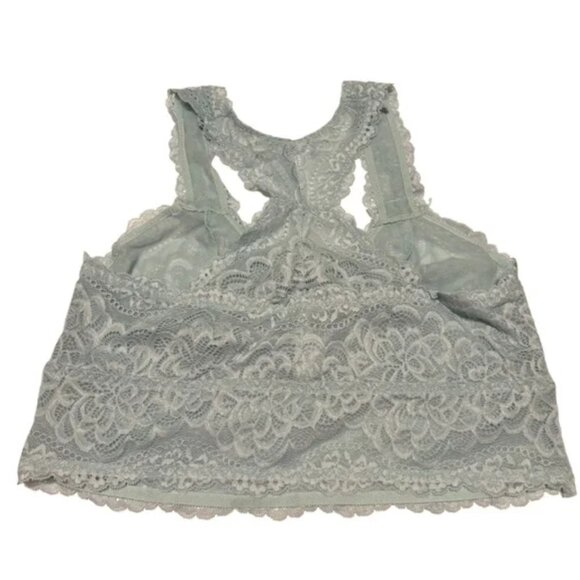 Torrid Lace Racerback Bralette Harbour Grey Plus Size 0 - Picture 4 of 9